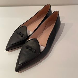 Size 8 J. Crew black pointed flats